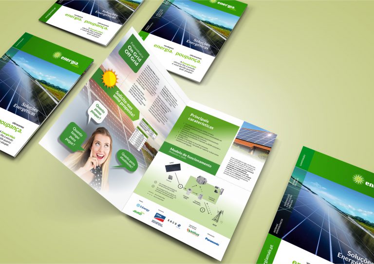 Design de brochura para a Energia Mais