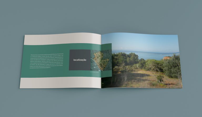 Interior de brochura do projeto Vale da Areia do arquiteto Ricardo Pina